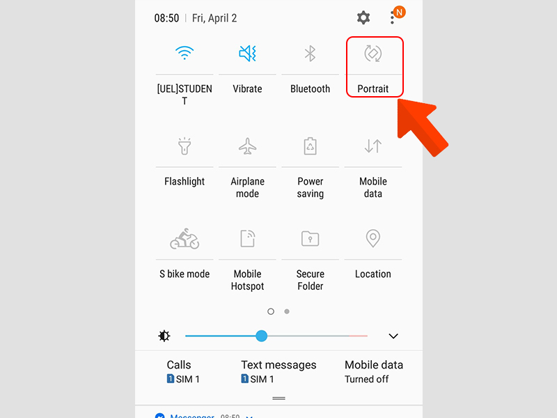 Tắt chế độ tự xoay